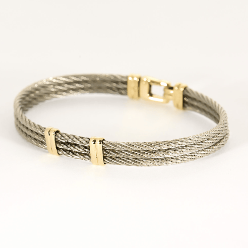 Bracelet FRED - Force 10  - Bracelet en acier et or jaune 58 Facettes DV14876-1