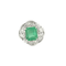 Bague 52 Bague en platine, émeraude et diamants 58 Facettes DV11451-9