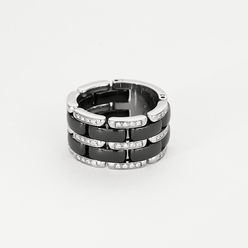 Bague 55 Chanel Bague CHANEL - Bague Ultra Diamants et céramique noire 58 Facettes DV16820-1