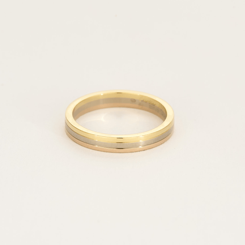 Bague 60 Cartier - Alliance Vendôme Louis Cartier moyen modèle - Bague trois ors 58 Facettes DV14333-3