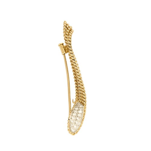 Broche STERLÉ - Broche en or jaune et diamants 58 Facettes DV17165-1