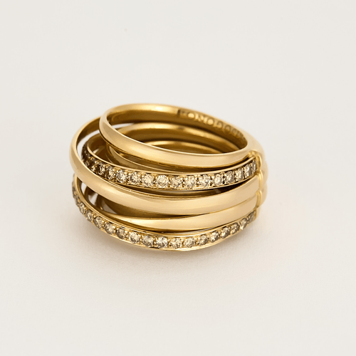 Bague 53 DE GRISOGONO - Allegra - Bague en or rose et diamants 58 Facettes DV16942-1
