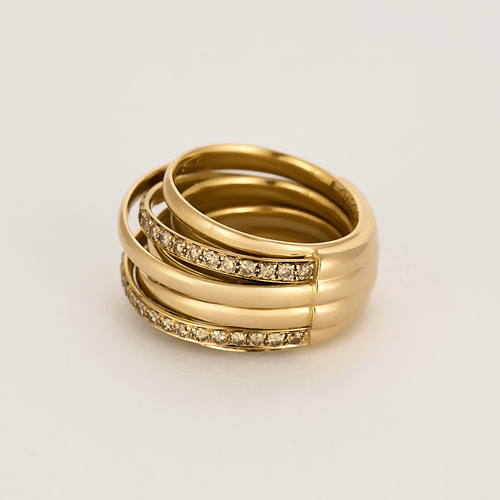 Bague 53 DE GRISOGONO - Allegra - Bague en or rose et diamants 58 Facettes DV16942-1