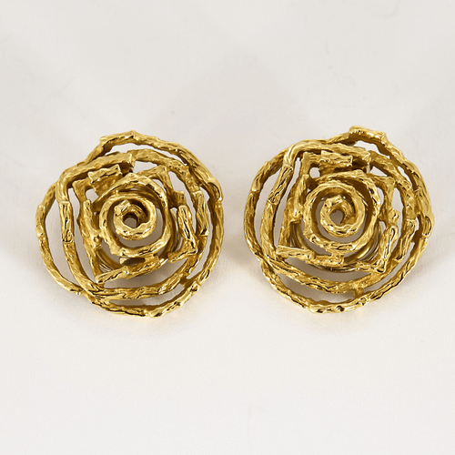 Boucles d'oreilles CHAUMET – Labyrinthe pour l'Arcade - Demi-parure à transformation en or jaune et or gris 58 Facettes DV17159-4