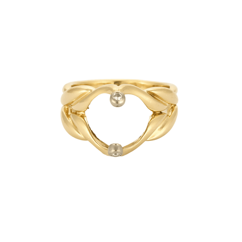 Bague 54 GILBERT ALBERT - Bague or jaune et diamants 58 Facettes DV14765-1