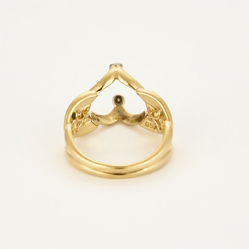 Bague 54 GILBERT ALBERT - Bague or jaune et diamants 58 Facettes DV14765-1