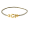 Bracelet FRED - Force 10 - Bracelet en or jaune et cordon en acier 58 Facettes DV17381-7