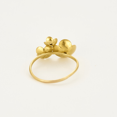 Bague 58 Claire de Divonne - Bague Fleur en or jaune et diamants taillés en rose. 58 Facettes DV3020-27