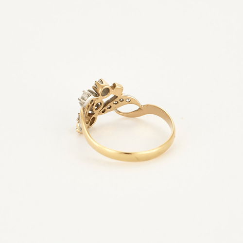 Bague 52 Bague en or jaune, or blanc et diamants 58 Facettes DV15331-2-52-1