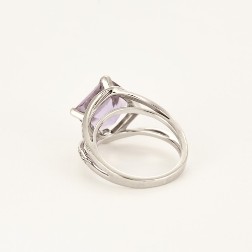 Bague 54,5 Mauboussin - Fou de toi - Bague en or blanc, améthyste et diamants 58 Facettes DV16970-1-545-6