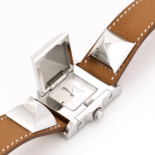 Montre HERMÈS - MEDOR - Montre en acier à mouvement quartz 58 Facettes DV17381-6