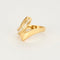 Bague 53 Bague moderniste en or jaune et diamants 58 Facettes DV17164-1