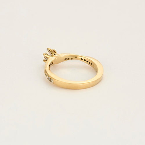 Bague 49 Bague Solitaire en or jaune et diamants 58 Facettes DV15367-1