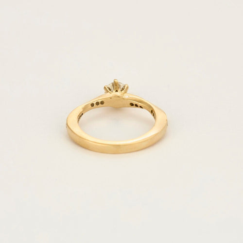 Bague 49 Bague Solitaire en or jaune et diamants 58 Facettes DV15367-1