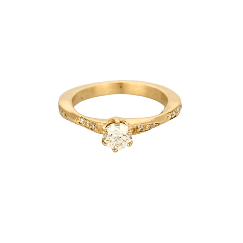 Bague 49 Bague Solitaire en or jaune et diamants 58 Facettes DV15367-1