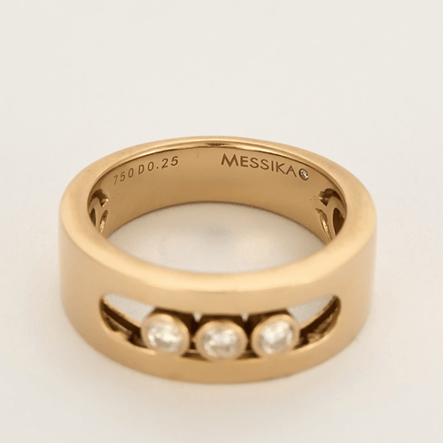 Bague 53.5 MESSIKA - Move - Bague en or rose et diamants 58 Facettes DV15694-4