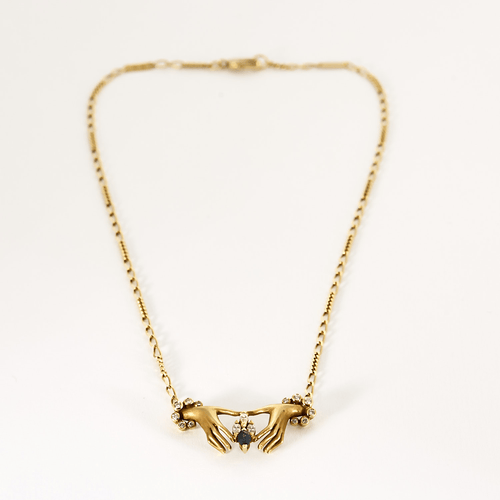 Collier CARRERA Y CARRERA - Collier or jaune, saphir et diamants 58 Facettes DV17924-1