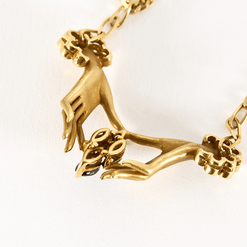 Collier CARRERA Y CARRERA - Collier or jaune, saphir et diamants 58 Facettes DV17924-1
