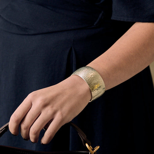 Bracelet HERMES - Timoure - Bracelet manchette en argent 58 Facettes DV17912-6
