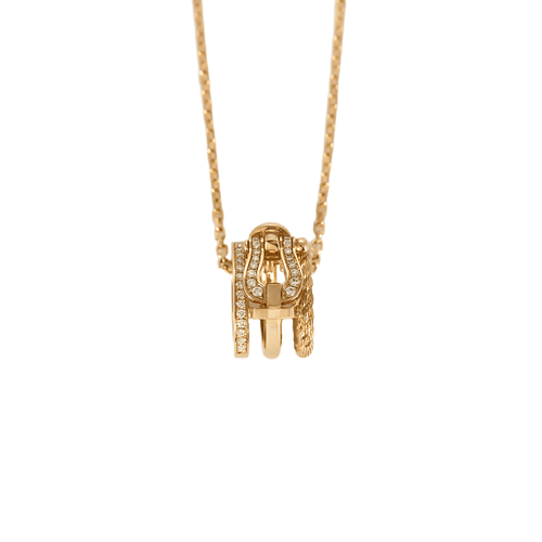 Collier FRED - FORCE 10 Rise - Collier en or rose et diamants 58 Facettes DV16427-2