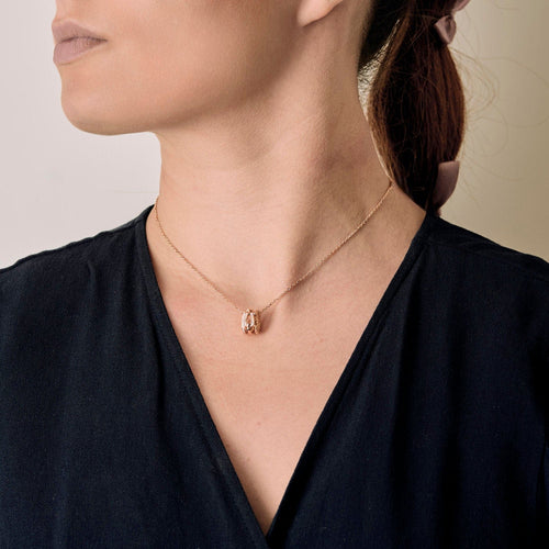 Collier FRED - FORCE 10 Rise - Collier en or rose et diamants 58 Facettes DV16427-2