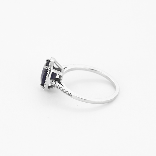 Bague 51,5 Bague en or blanc, saphir et diamants 58 Facettes DV14765-4-515-5