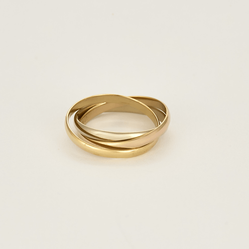 Bague 52 Cartier - Trinity - Alliance trois ors. Petit modèle. 58 Facettes DV18068-2