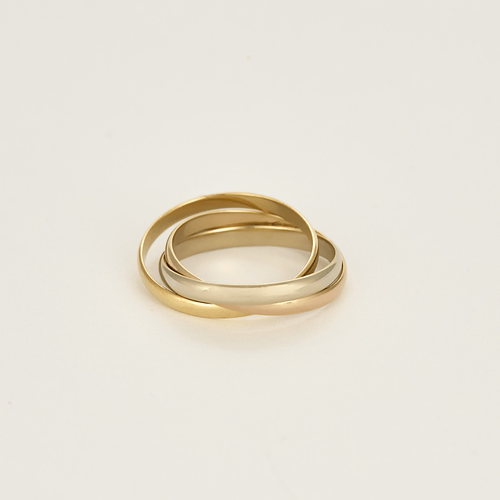 Bague 52 Cartier - Trinity - Alliance trois ors. Petit modèle. 58 Facettes DV18068-2
