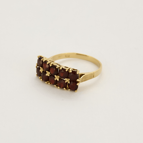 Bague 53 Bague double rang grenats almandins 58 Facettes DV11262-13