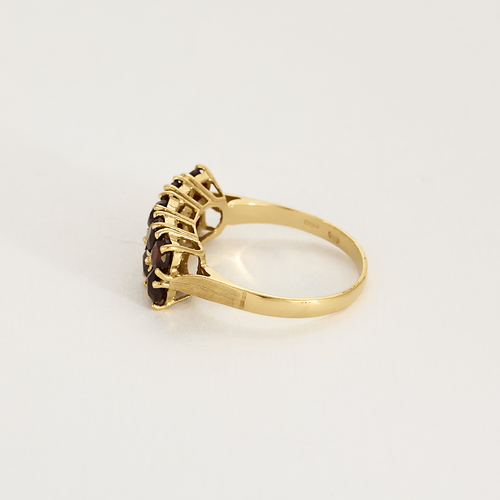 Bague 53 Bague double rang grenats almandins 58 Facettes DV11262-13