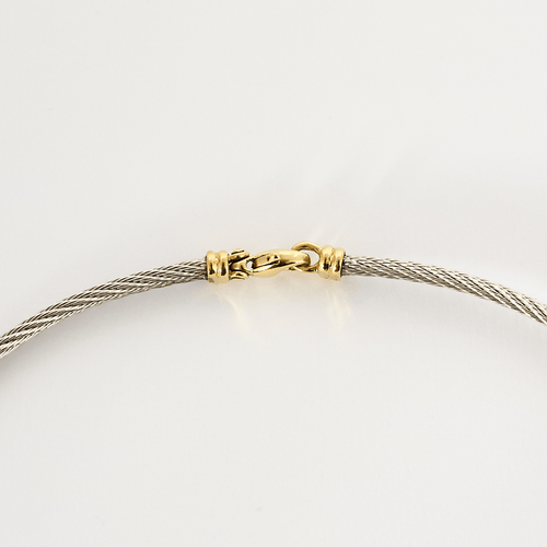 Collier FRED - Force 10 - Collier acier et or 58 Facettes DV19065-4
