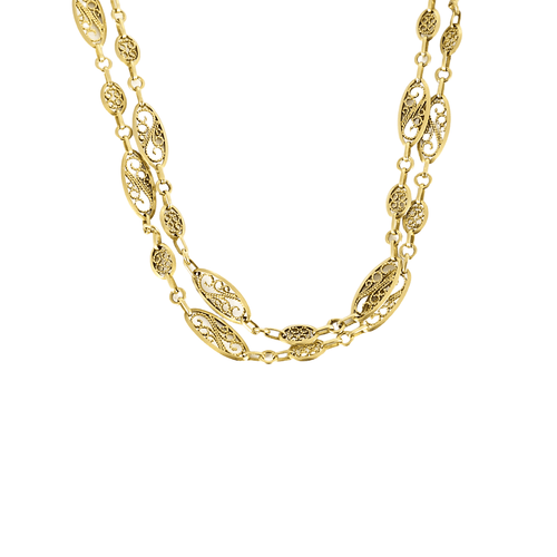 Collier Chaîne giletière en or jaune 58 Facettes DV19065-7