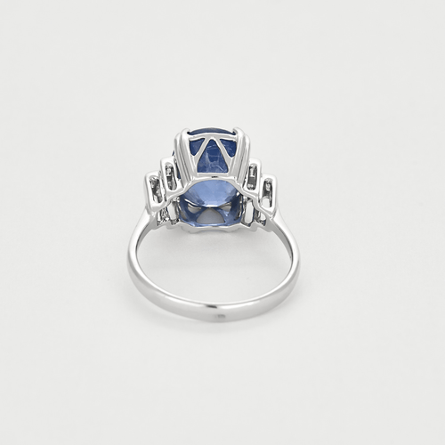 Bague 52 Bague en or gris saphir et diamants 58 Facettes DV4440-29