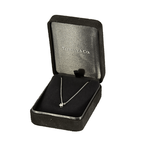 TIFFANY - Collier solitaire en platine
