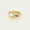 Bague 52 Bague en or jaune, saphir et perle mabé 58 Facettes DV19349-1