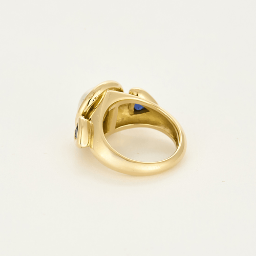 Bague 52 Bague en or jaune, saphir et perle mabé 58 Facettes DV19349-1