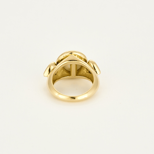 Bague 52 Bague en or jaune, saphir et perle mabé 58 Facettes DV19349-1