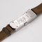HERMÈS - Kelly 2 - Montre en acier à boitier rectangulaire à mouvement quartz