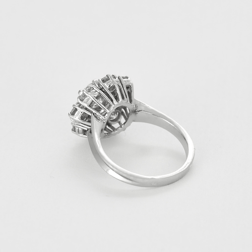 Bague 51 Bague fleur en or gris et diamants 58 Facettes DV9424-7