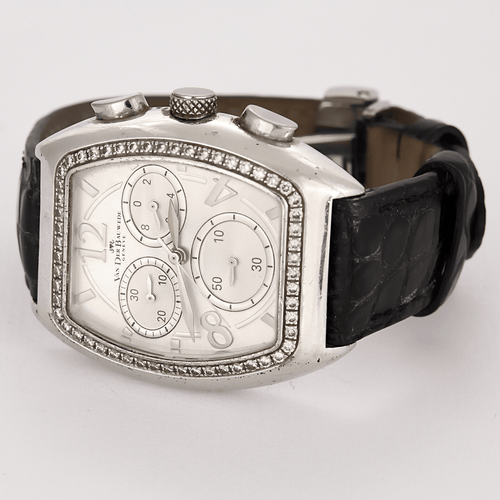 Montre VAN DER BAUWEDE - Magnum XS Chrono calibre 65 - Montre en acier et diamants à mouvement quartz 58 Facettes DV0260-11