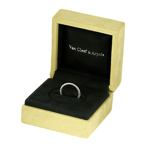 Bague 52 VAN CLEEF & ARPELS - Perlé - Fine alliance en or gris 58 Facettes DV19650-2