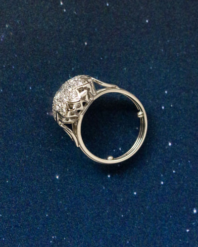 Bague 55 Bague Marguerite Diamants Platine 58 Facettes A11001