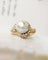 Bague 54 Bague jonc en or jaune 750 avec perle de culture et diamants 58 Facettes A11114