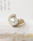 Bague 54 Bague jonc en or jaune 750 avec perle de culture et diamants 58 Facettes A11114