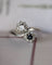 Bague 59 Bague Toi et Moi marguerite en or blanc et diamants, saphir bleu 58 Facettes A11451
