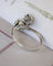 Bague 59 Bague Toi et Moi marguerite en or blanc et diamants, saphir bleu 58 Facettes A11451