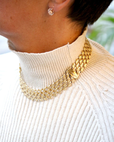 Collier Collier - Collier large à grandes mailles en or jaune 18k 58 Facettes A11496