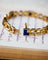Bracelet Bracelet articulé en or jaune et diamants, lapis-lazuli 58 Facettes A11499