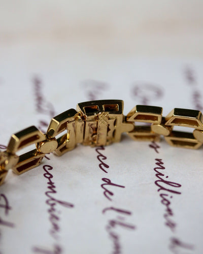 Bracelet Bracelet articulé en or jaune et diamants, lapis-lazuli 58 Facettes A11499