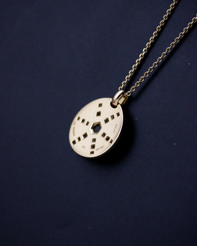 Pendentif De Beers Talisman - Médaille en or jaune 18 carats et diamants 58 Facettes A11967